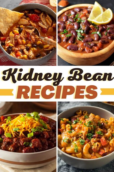 These simple kidney bean recipes are so easy to make! From chili to salad to mac and cheese, kidney beans are a welcome addition to any meal. Kidney Bean Meals, Kidney Bean Chili Recipes, Kidney Beans Recipes Healthy, Vegetarian Kidney Bean Recipes, Recipes Using Canned Kidney Beans, Red Bean Recipes Easy, Kidney Bean Side Dish, Easy Kidney Bean Recipes, Canned Kidney Beans Recipes