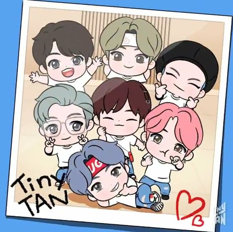 Bts Cartoon, Tiny Tan, Bts Army Logo, Fanart Bts, Jimin Fanart, Army Bts, Kpop Bts, Squid Game, Bts Drawings