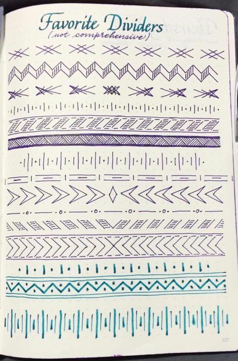 Variety of simple dividers to use in a bullet journal Bullet Journal Page Ideas, Journal Page Ideas, Bullet Journal Page, Bullet Journel, Bullet Journal Weekly Spread, Bullet Journal Ideas, Dot Journals, Bullet Journal Spread, Bullet Journal Layout