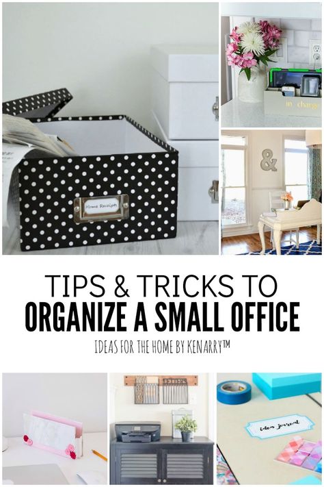 How To Organize A Small Office Space, How To Organize Your Desk At Work, Ideas For Small Office Space, Work From Home Organization Ideas, Diy Office Storage Ideas, Diy Office Organization Ideas, Work From Home Organization, Office Organization Ideas For The Home, Small Home Office Organization Ideas