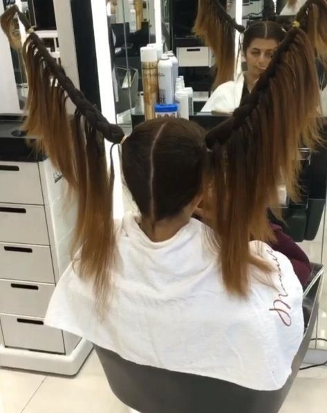 'Braided balayage' is the new way to dye your hair- CosmopolitanUK Ombre Hair Technique, Way To Dye Your Hair, Braided Balayage, Ways To Dye Your Hair, Light Brown Hair Balayage, Balayage Hair Blonde Short, Balayage Hair Blonde Long, Balayage Hair Ash, Brunette Hair Cuts