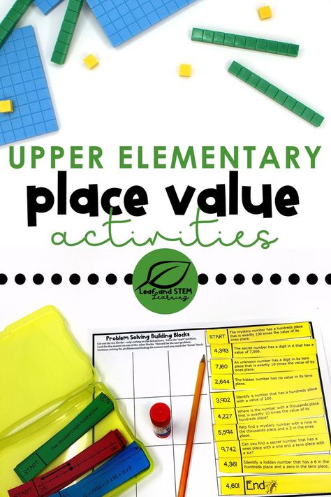 Place Value Fourth Grade, Hands On Place Value Activities, Place Value To Billions, Place Value Hands On Activities, Place Value Games 4th Grade, Place Value Activities 5th Grade, 4th Grade Place Value Activities, Notebook Ideas Easy, Place Value 5th Grade