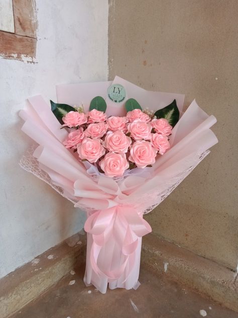 Pita Merah, Pita Satin, Flower Bucket, Pink Bouquet, Satin Flowers, Handmade Flower, Handmade Flowers, Diy Flowers, Pita