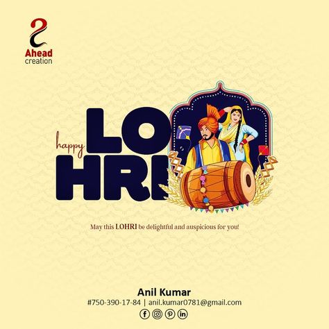 Lohri Post, School Board Decoration, Peace And Prosperity, Happy Lohri, Digital Marketing Design, Creative Advertising Design, Real Estates Design, Happy May, Motion Graphics Design