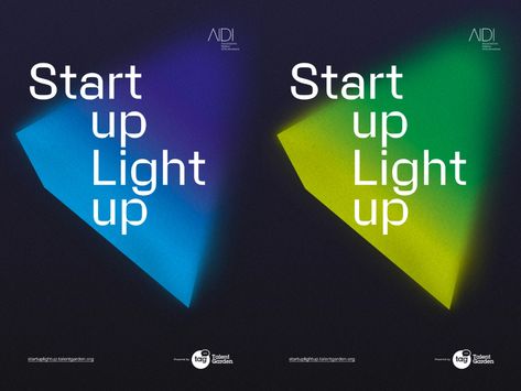 Start up, Light up - Ad Campaign by Davide Ceriotti on Dribbble Data Graphic Design, Directory Design, Portfolio Book, Key Visual, Design Jobs, New Energy, Job Opening, Card Layout, Brand Identity Design