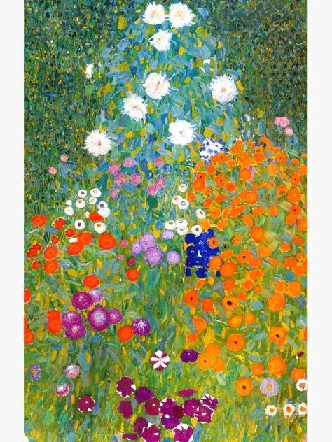 "Flower Garden by Gustav Klimt Vintage Floral" Case Klimt Flower Garden, Gustav Klimt Art, Klimt Paintings, Klimt Art, Garden Artwork, Floral Oil Paintings, Modern Art Paintings, Famous Art, Gustav Klimt