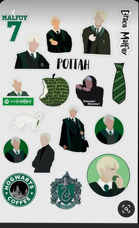 Hogwarts Stickers Aesthetic, Slytherin Drawing Art, Slytherin Drawing Ideas, Hp Stickers, Harry Potter Sticker, Tari Hip Hop, Stickers Harry Potter, Harry Potter Journal, Imprimibles Harry Potter