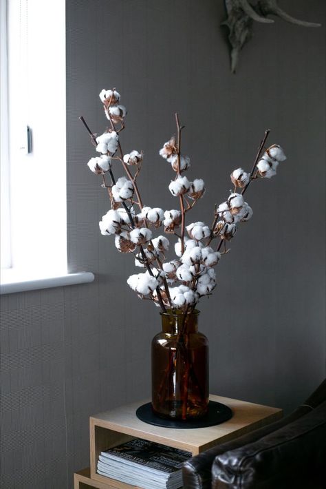 Cotton In Vase Decor, Cotton Tree Decor, Cotton Pods Decor, Cotton Vase Decor, Cotton Arrangements Decor, Cotton In Vase, Cotton Branches In Vase, Dried Cotton Arrangements, Dry Plants Decoration