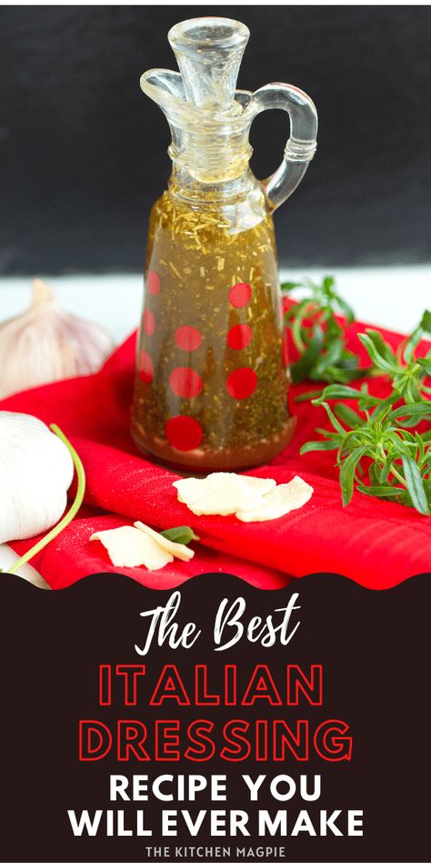 Italian Dressing - The Kitchen Magpie Sub Dressing Recipe, Best Italian Dressing, House Dressing Recipe, Submarine Sandwich, Homemade Italian Seasoning, Italian Dressing Recipes, Vinegar Salad Dressing, Sandwich Sauces, Homemade Italian Dressing