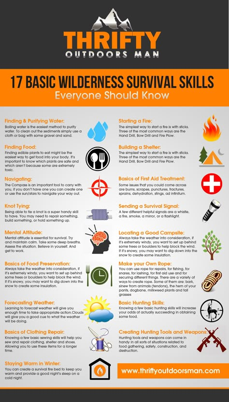 17 Basic Wilderness Survival Skills, Everyone should know Skills Everyone Should Know, Camping Snacks, Emergency Preparation, Survival Life Hacks, Bushcraft Camping, Apocalypse Survival, Survival Techniques, Live Animals, Homestead Survival