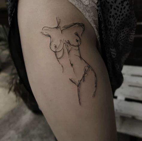 Study Tattoo, Anatomy Tattoo, Body Tattoo Design, Form Study, Funky Tattoos, Shape Tattoo, Silhouette Tattoos, Stylist Tattoos, Discreet Tattoos