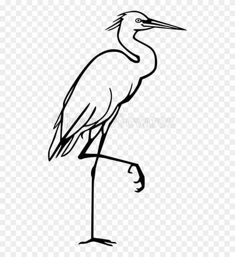 Download hd Art By Jeane Nevarez - Snowy Egret Line Art Clipart and use the free clipart for your creative project. Egret Drawing, Egret Bird, Snowy Egret, Hd Art, Arabic Calligraphy Art, St Martin, Free Clipart, Art Clipart, Calligraphy Art