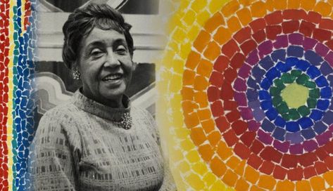 Alma Thomas in 6 Facts and 10 Colorful Abstract Paintings Alma Thomas Paintings, Alma Thomas, Abstract Mosaic, Women Artists, Colorful Abstract Painting, Art Lessons Elementary, School Art Projects, Middle School Art, Art Lesson Plans