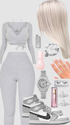 Check out abiinspoxx's Shuffles #chav #silver #pandora #blonde #nails #jordans #fit #fitinspo #outfit #outfitinspo #chavgirl #chavvy #chavy #chavv #nike #chanel #vivennewestwood #victoriassecret #baddie #comfy Chav Outfits, Jordans Outfit, Teen Swag Outfits, Cute Nike Outfits, Stylish Summer Outfits, Cute Lazy Day Outfits, Classy Casual Outfits, Cute Swag Outfits