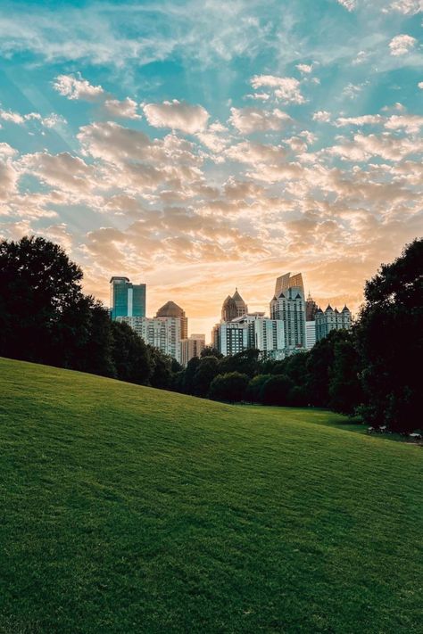 One thing we will never get tired of — the stunning views of the #ATL skyline spread out and around our city. This one is shot from Piedmont Park and really shows off our beautiful city in the forest. 🌳 📸: benfarnham via IG" Atl Skyline, City In The Forest, Things To Do In Atlanta, Piedmont Park, Georgia Travel, Take A Walk, Beautiful City, Atlanta Georgia, The Brave