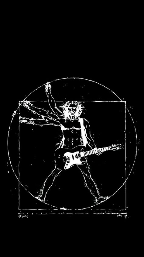 Guitarist Wallpaper, Rock N Roll Wallpaper, Music Girl, Power Chord, Rock N Roll Art, Vitruvian Man, Music Painting, Illustration Photography, Quotes Short