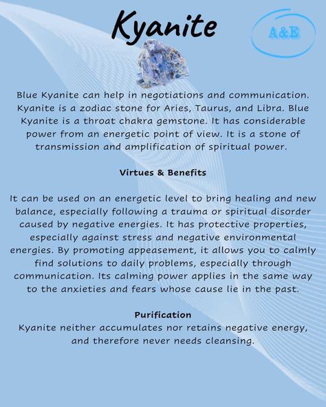 Kyanite Crystal Meaning, Kyanite Meaning, Appeasement, Kyanite Crystal, The Virtues, Zodiac Stones, Crystal Goddess, Central African Republic, Spiritual Power