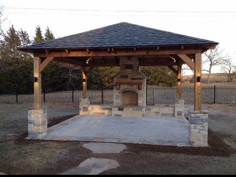 Outdoor Fireplace Designs, Outdoor Pavilion, Backyard Fireplace, Backyard Gazebo, Patio Covers, Backyard Pavilion, Outdoor Kitchen Patio, Pergola Patio, Backyard Patio Designs