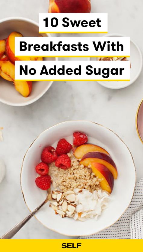 Healthy Sugar Free Breakfast, All Natural Breakfast, No Sugar Sweet Snacks, Sugarless Breakfast Ideas, Really Healthy Breakfast, Foods With No Added Sugar, Low Sugar Kids Breakfast, Sugar Fast Recipes, No Added Sugar Breakfast