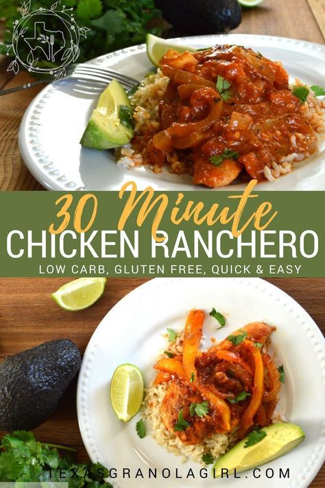 Chicken Ranchero with Onions & Peppers is a delicious, quick & easy one pan meal that is ready in 30 minutes. Savory, tender chicken in a spicy, quick ranchero sauce....Cowboy and kid approved! Chicken Ranchero, Ranchero Sauce, Keto Comfort Food, Carpaccio Recipe, Deep Dish Pizza Recipe, One Pan Meal, Joy Filled Eats, Low Carb Meal Plan, Low Carb Pasta