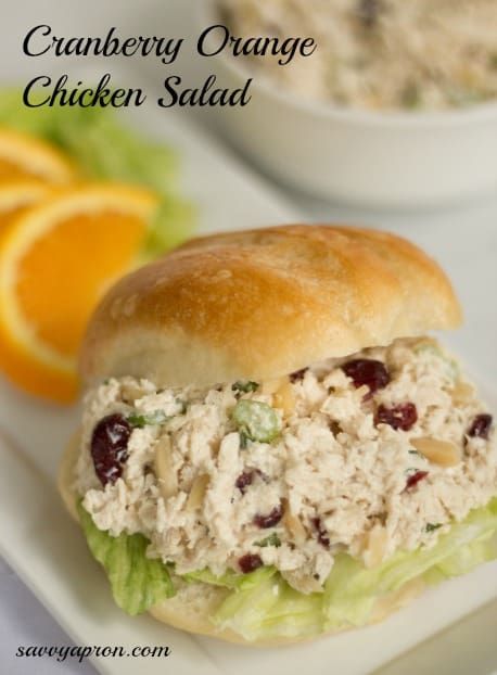 Cranberry Orange Chicken, Orange Chicken Salad, Diy Organization Ideas, Cranberry Chicken Salad, Cranberry Turkey, Bagel Toppings, Vegan Spread, Delicious Chicken Salad, Cranberry Chicken