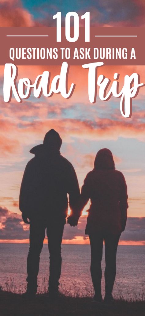 Road Trip With Partner, Road Trip Conversation Couples, Relationship Deepening Questions, Roadtrip Games For Couples Fun, Roadtrip Questions For Couples, Road Trip Questions For Friends, Travel Questions Fun, Travel Questions To Ask, Couple Road Trip Aesthetic