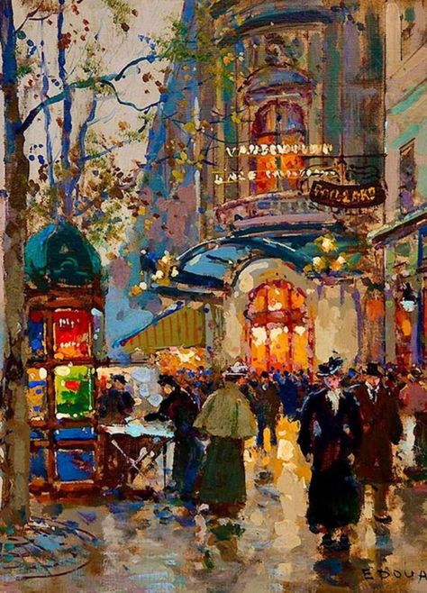 (300 pieces jigsaw puzzle) Edouard Léon Cortès was a French painter of French and Spanish ancestry. He is known as "Le Poète Parisien de la Peinture" or "the Parisian Poet of Painting" because of his diverse Paris cityscapes in a variety of weather and night settings. Wikipedia Born: August 6, 1882, Lagny-sur-Marne, France Died: November 26, 1969, Lagny-sur-Marne, France Period: Post-Impressionism Education: École nationale supérieure des Beaux-Arts Parents: Antonio Cortés y Aguilar French Impressionist Painters, Paris Painting, African Art Paintings, Post Impressionism, A Level Art, Impressionist Paintings, Impressionist Art, Post Impressionists, Ethereal Art