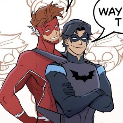 Nightwing X Wally West, Dickwally Fanart, Wally X Robin, Wally West X Richard Grayson, Wally West And Nightwing, Nightwing And Flash, Birdflash Comic, Nightwing And Wally West, Mark Grayson Fanart