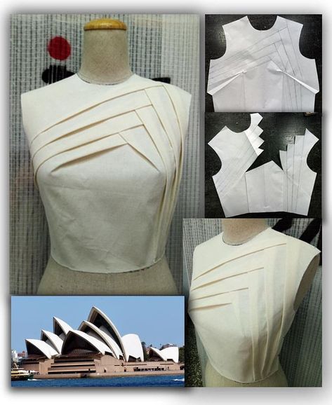 Mini draping work---inspired by Sydney Opera House. Designer @vic_troylin #drapingdesigns #draping #fashion #fashionstyle #patterncutting… Learn Sewing, Sewing Diy, Sewing Studio, Origami, Sewing, Pattern, Fabric, White, Design