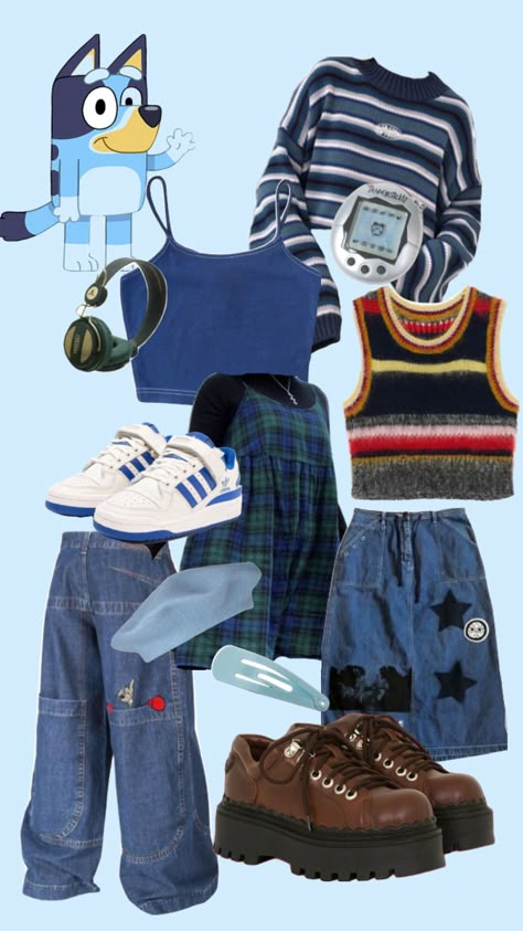 bluey moodboard <3 Silly Clothes, Funky Outfits, Swaggy Outfits, Oui Oui, Really Cute Outfits, Dream Clothes, Teen Fashion Outfits, Grunge Outfits, Cute Casual Outfits