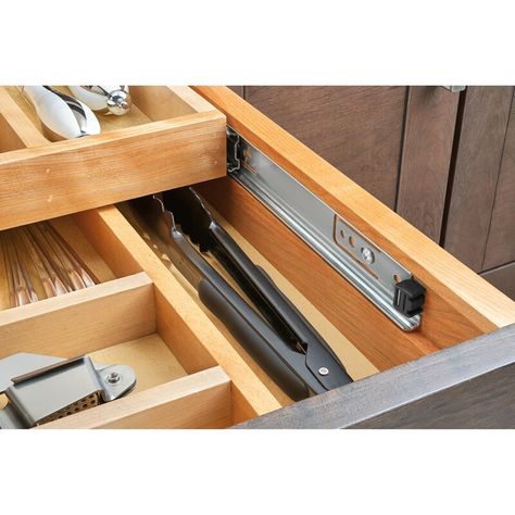 Cutlery Drawer Organization, Face Frame Cabinets, Cutlery Drawer, Drawer System, Frameless Cabinets, Rev A Shelf, Kitchen Drawer Organization, Drawer Space, Tray Organization