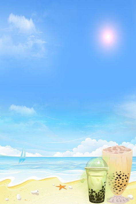 Summer Milk Tea Poster Background Material Milktea Background Design Aesthetic, Milktea Background Design, Milktea Aesthetic Background, Milk Tea Wallpaper, Boba Party, Positivi Tea, Tea Poster, Ghanaian Food, Tea Wallpaper