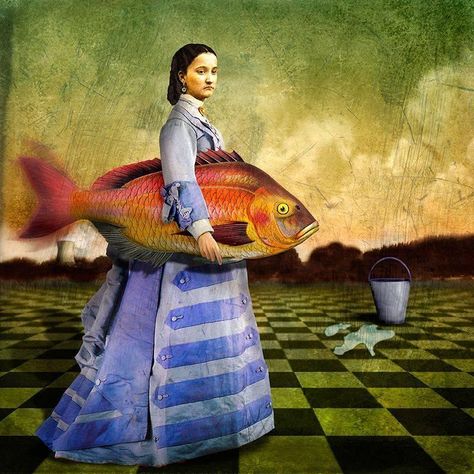 Fish Woman, Maggie Taylor, Photo Exhibit, Magical Realism, Hieronymus Bosch, Artist Palette, Arts Ed, Art Et Illustration, Foto Art