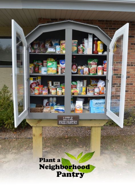 New custom-built neighborhood / community pantry for sale. Aka little free pantry or blessing box Community Pantry Ideas, Blessing Box Food Pantry, Blessing Box Ideas, Community Food Pantry, Community Pantry, Eco Punk, Little Free Library Ideas, Little Free Pantry, Free Library Ideas