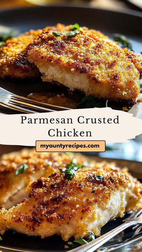 Cheesecake Factory Copycat Recipes Parmesan Crusted Chicken, Baked Chicken With Parmesan Cheese, Chicken Thigh Recipes Parmesan, Park Crusted Chicken, Pan Fried Parmesan Crusted Chicken, Good Baked Chicken Recipes, Garlic Parm Crusted Chicken, Moms Butter Baked Chicken, Dinner Specials Restaurant