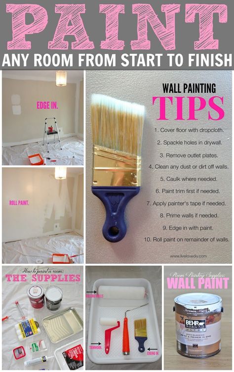 Wall Painting Tips, Paint Room, Hur Man Målar, Painting Trim, Diy Home Repair, Home Repairs, Room Paint, Diy Home Improvement, Painting Tips