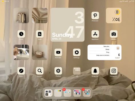 Ipad Mini Homescreen Layout, Widgetsmith Layout, Tablet Widget Ideas, Lockscreen Wallpaper Ipad, Ipad Home Screen Layout Aesthetic, Ipad Aesthetic Layout, Ipad Set Up Ideas Homescreen, Ipad Setup Aesthetic, Ipad Layout Homescreen