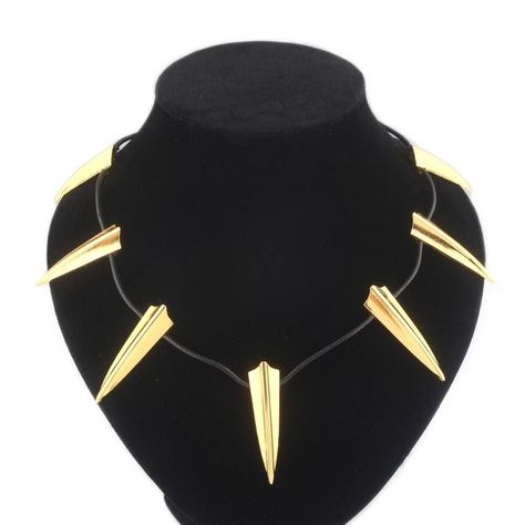 King T Challa, Black Panther Necklace, Panther Necklace, Black Panther Costume, T Challa, Forever Necklace, Claw Necklace, Spike Necklace, Wakanda Forever