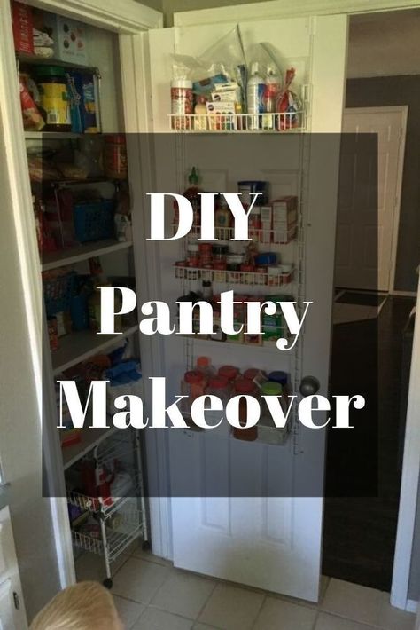 Diy Pantry Door, Diy Pantry Makeover, Faux Wood Paint, Closet Idea, Door Makeover Diy, Pantry Makeover, Industrial Style Kitchen, Pantry Doors, Diy Pantry