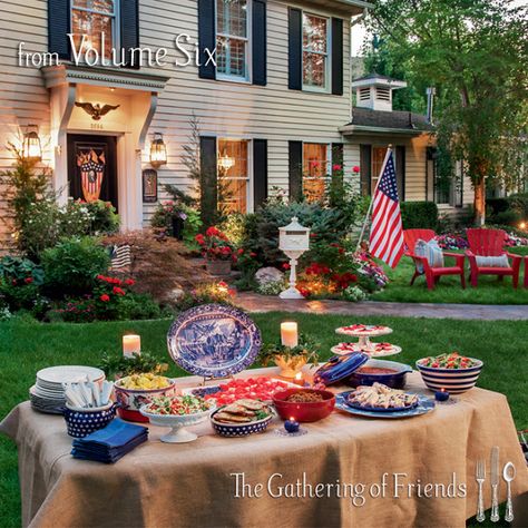 Patriotic Tablescapes, Tablescapes Ideas, A Love Language, Neighborhood Party, Catholic High School, Yankee Doodle, Beautiful Tablescapes, Tablescape Ideas, Fall Festivities