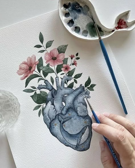 Calligraphy Art Print, Meaningful Drawings, Famous Artwork, Art Tools Drawing, Watercolor Flower Art, Painting Art Lesson, Tableau Art, Small Canvas Art, Watercolor Art Lessons