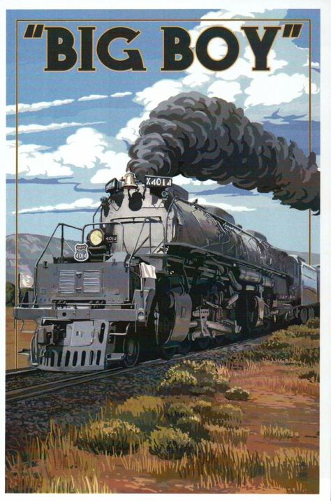 BIG BOY LOCOMOTIVE Union Pacific Railroad, Train, Engine 4014 -- Modern Postcard - $1.99. Hi, thanks for looking !!! This Postcard IS A MODERN CARD ( NOT Vintage, this card is new ) and it is in nice shape !!! It is unused !!! YES, I COMBINE SHIPPING !!! Buy as many cards as you would like and pay a shipping charge of just 99 cents ( US addresses ). PLEASE, CHECK OUT MY STORE !!! Have a Wonderful Day !!! Please note that in some cases wavy, multi-colored lines ( banding ) appear 123281847836 Cave Decorations, Modern Lofts, Big Boy 4014, Steam Trains Photography, Tailgate Bench, Cave Bathroom, Cave Room, Railroad Art, Automotive Furniture