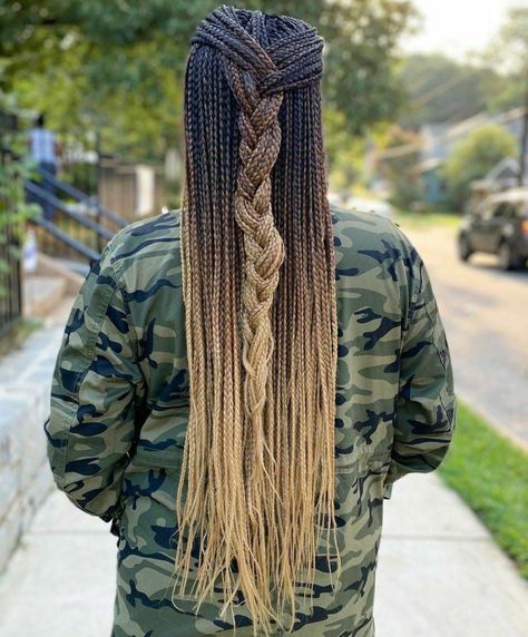 Light Brown To Blonde, Dreads Diy, Bohemian Box Braids, Long Cornrows, Ombre Braiding Hair, Braids Locs, Afro Braids, Synthetic Braiding Hair, Ombre Braid