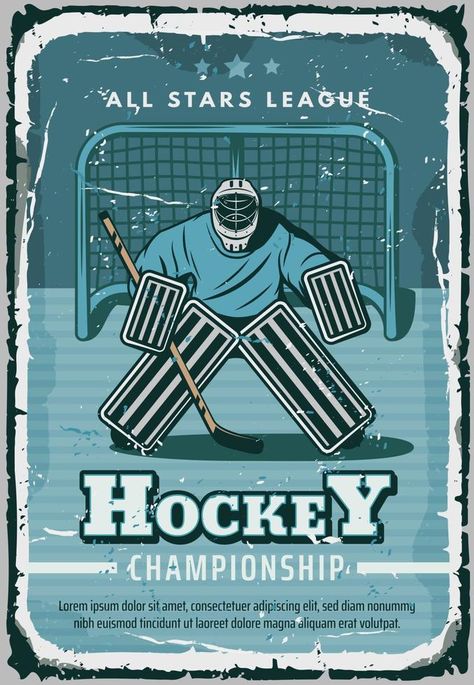 Vector retro poster for hockey sport Hockey Posters For Games, Posters For Games, Hockey Sport, Sport Style Woman, Hockey Posters, Sport Vector, Basketball Photography, Oufits Casual, Sports Graphics