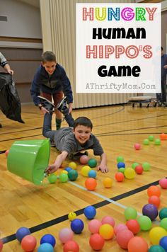 Hungry Human Hippo Game, perfect for family reunions, youth groups or lds mutual, group games, party game ideas Group Games For Kids, Church Games, Youth Group Activities, Youth Groups, Reunion Games, Team Building Games, Youth Games, Family Reunion Games, Youth Group Games