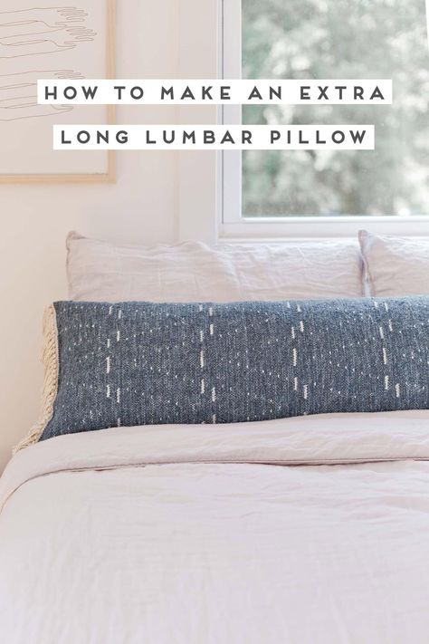 Long Decorative Pillow, Lumbar Pillow Bed, Oversized Lumbar Pillow, Extra Long Lumbar Pillow, Fancy Decor, Wash Pillows, Long Sofa, Pillow Tutorial, Decorative Lumbar Pillows