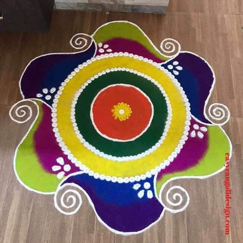 50 Main Gate Rangoli Designs (Rangoli Ideas) - March 2020 Bhaiduj Rangoli Design, New Rangoli Designs Creativity Easy, Welcome Rangoli Design, Rangoli Designs Latest Easy, Cartoons Rangoli Design, Welcome Rangoli, Sanskar Bharti Rangoli Designs, Designs Rangoli, Easy Rangoli Designs Videos