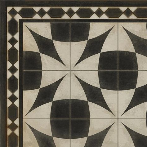 Vintage Vinyl Floorcloths (Pattern 29 Voltaire) – Hudson & Vine Vinyl Floorcloth, Vinyl Floor Cloths, Indoor Mats, Vintage Vinyl Flooring, Art Deco Tiles, Floor Cloths, Vinyl Rug, Floor Cloth, Vintage Tile