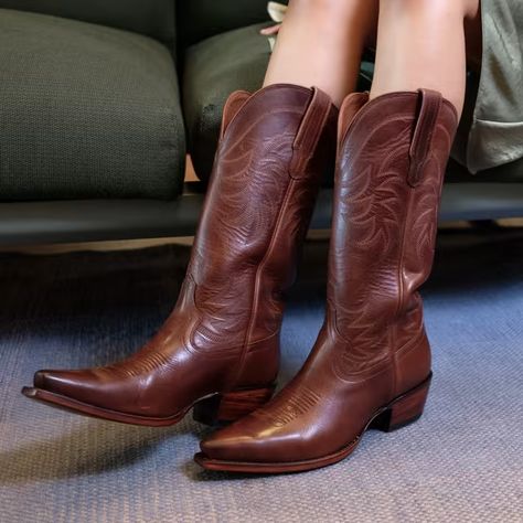 Women's Tall Cowgirl Boots - Western Ladies Boots | The Annie Cowboy Boots For Wedding, Tecovas Boots Women, Boots For Wedding, Cowboy Boots Aesthetic, Tecovas Boots, Snip Toe Cowgirl Boots, Tall Cowgirl Boots, Best Cowboy Boots, Botas Western