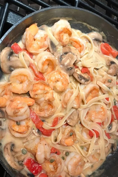 Blackened Shrimp Stroganoff | "It seems I've been looking for years for that perfect shrimp pasta I could make at home. I found it in this dish. Very good." #allrecipes #dinnerideas #dinnerrecipes #dinnerdishes #familydinnerideas #shrimp #shrimprecipes #howtocookshrimp Shrimp Stroganoff Recipe, Mushrooms And Shrimp Recipes, Shrimp Stroganoff, Shrimp With Mushrooms Recipes, Shrimp With Mushrooms, Shrimp Scamp, Shrimp And Mushrooms, Dinner Home, Citrus Shrimp